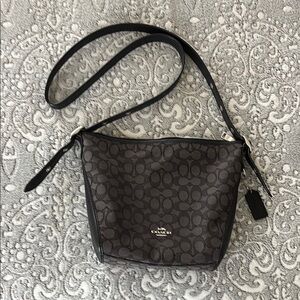 Coach Black Crossbody Bag with Signature Monogram